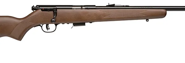 Savage Arms 90700 93 G Full Size 22 WMR 5+1 21" Matte Black Sporter Barrel, Matte Black Drilled & Tapped Carbon Steel Receiver, Satin Hardwood Fixed Stock, Right Hand