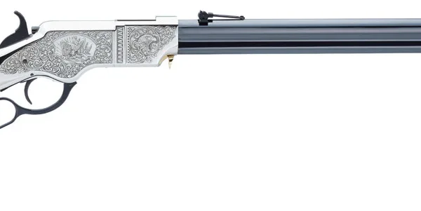 Henry H011SD Original Silver Deluxe Full Size 44-40 Win 13+1 24.50" Blued Octagon Barrel, Engraved Nickel-Plated Steel Receiver, American Walnut Wood Stock Right Hand