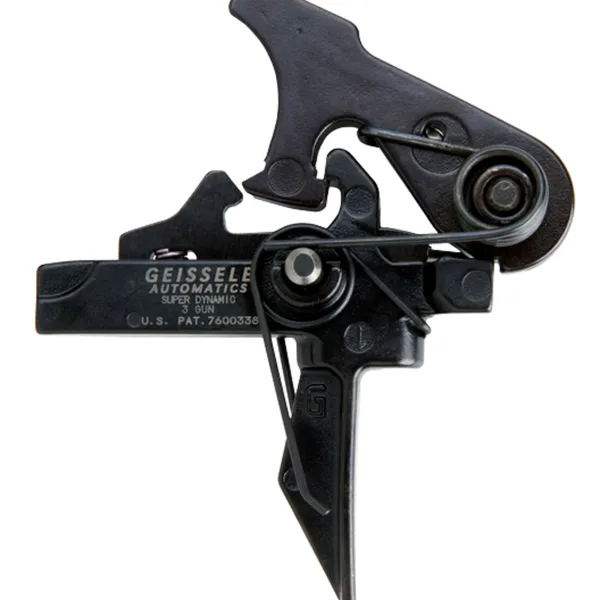 Geissele Automatics 05166 SD 3 Gun Flat Trigger with 4.50-5.50 lbs Draw Weight & Black Oxide Finish for AR-15/AR-10