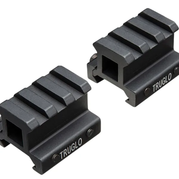 TruGlo TG8982B Picatinny Riser Mount  Matte Black Anodized