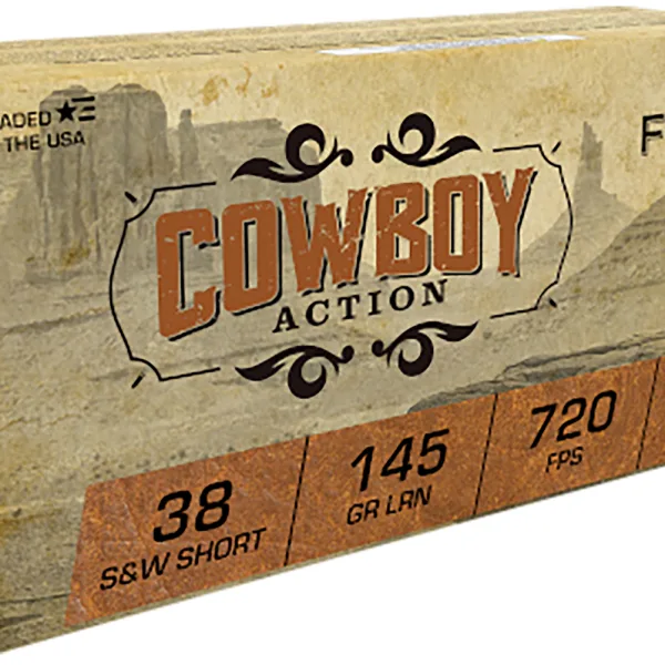 Fiocchi 38SWSHL Cowboy Action  38S&WShort 145gr Lead Round Nose 50 Per Box/20 Case