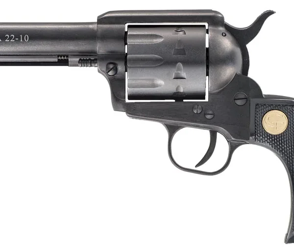 Chiappa Firearms CF340155 SAA 1873  Medium Frame 22 LR 10 Shot, 4.75" Blued Steel Barrel, Blued Steel Frame, Blued Cylinder, Black Plastic Grip, Exposed Hammer