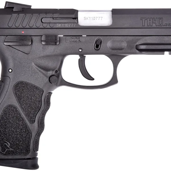 Taurus 1TH40041 TH  Full Size 40 S&W 15+1 4.27" Matte Stainless Steel Barrel, Matte Black Serrated Slide, Black Polymer Frame w/Picatinny Rail, Black Finger Grooved Polymer Grip Right Hand