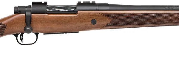 Mossberg 28043 Patriot  Full Size 450 Bushmaster 4+1 20" Matte Blued Fluted Threaded Barrel, Drilled & Tapped Matte Blued Stainless Steel Receiver, Walnut Fixed Stock, Right Hand