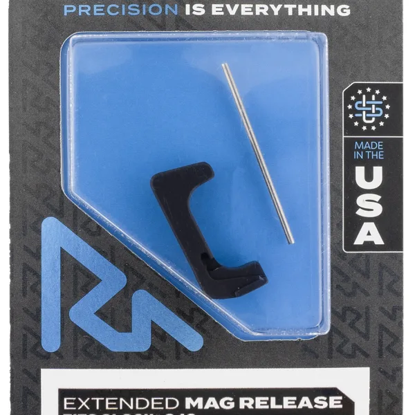 Rival Arms RA72G003A Magazine Release  Extended Black Anodized Aluminum for Glock 43