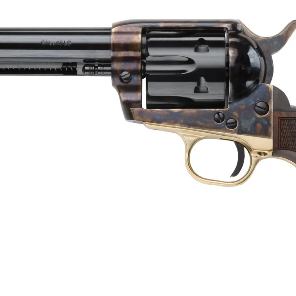 Pietta HF45ALC512NMCW 1873 Great Western II Alchimista II 45 Colt (Long Colt) 6rd 5.50" Blued Steel Barrel & Cylinder, Color Case Hardened Steel Frame, Checkered Walnut Army Grip, Exposed Hammer