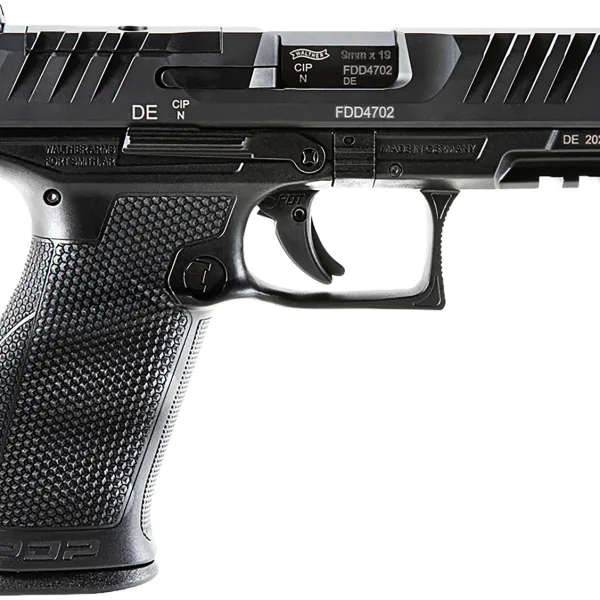 Walther Arms 2851237 PDP Optic Ready 9mm Luger 4" Barrel 18+1, Polymer Frame With Picatinny Acc. Rail, Optic Cut Super Terrain Serrated Steel Slide, Performance Duty Trigger, Manual Safety