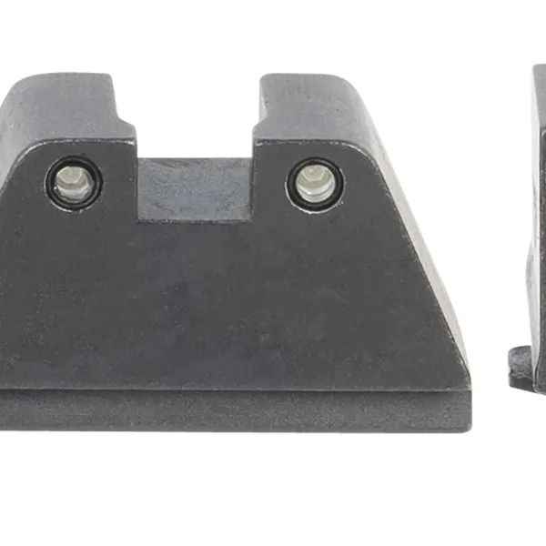 AmeriGlo GL814 Optic Compatible Sight Set for Glock  2XL Tall Green Tritium Black Outline Front Sight-Green Tritium Black Outline Rear Sight