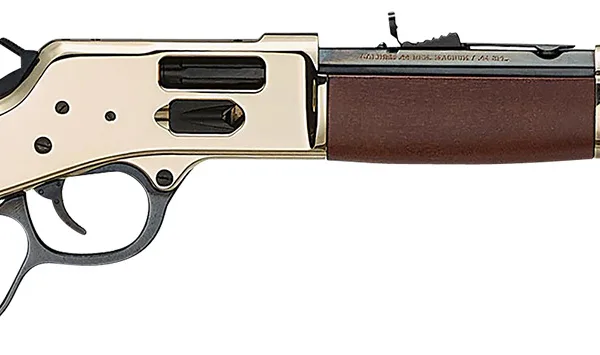 Henry H006GML Mare's Leg Side Gate 44 Mag/44 Special 5+1 12.90" Blued Octagon Barrel, Polished Hardened Brass Receiver, American Walnut Furniture