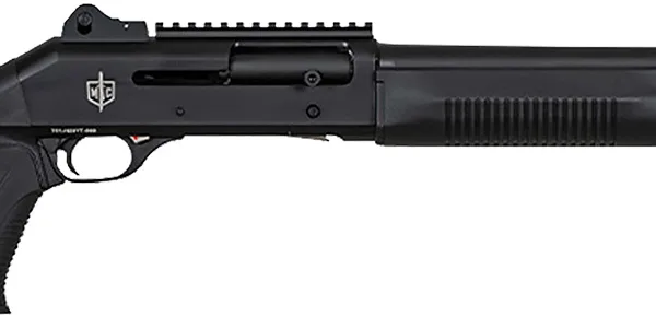 MAC 21000154 1014 Breacher 12 Gauge Semi-Auto 3" 5+1 18.50" Black Anodized Steel Barrel, Black Anodized Picatinny Rail Receiver, Black Pinned Fixed Synthetic Stock, Black Polymer Grip