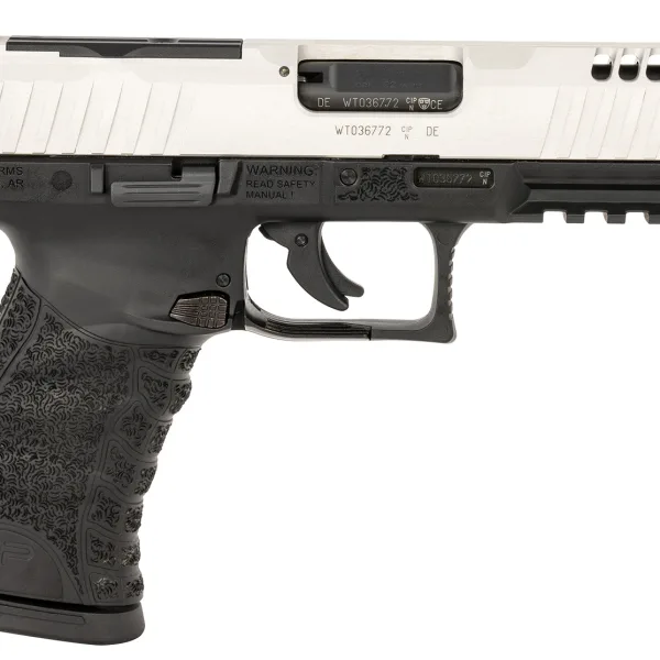 Walther Arms 5220306 WMP  Full Size Frame 22 WMR 15+1 4.50" Stainless Steel Barrel, Silver Serrated Aluminum Slide, Black Polymer Frame w/Picatinny Rail