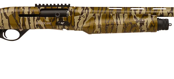 Gforce Arms GFONE1224MO1 One Turkey 12 Gauge 3" 3+1 24" Steel Barrel, Picatinny Rail Receiver, Fixed Mossy Oak Bottomland Synthetic Stock