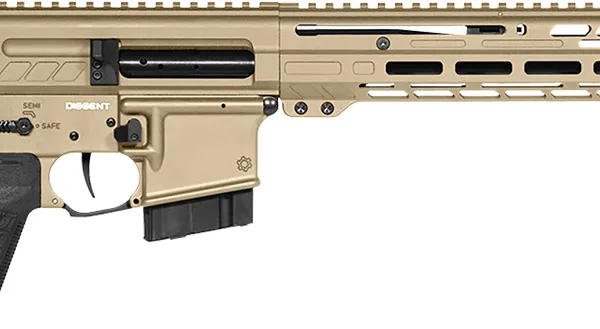 CMMG 28A490FCT Dissent MK4 22 ARC 10+1 16.10" Coyote Tan Cerakote Picatinny Rail Aluminum Receiver, M-LOK Handguard, Black CMMG Dissent Side Folding Stock, Zeroed Drop-In Single Stage Trigger