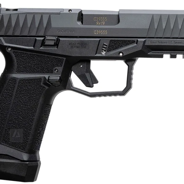 AREX 815537024074 Delta M Gen2 Compact Frame 9mm Luger 15+1 4" Black Steel Barrel, Black Nitride Steel Optic Cut/Serrated Slide, Black Polymer Frame w/Picatinny Rail, Black Stippled Grip, Ambidextrous