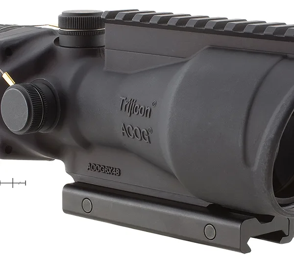 Trijicon 100002 ACOG  Black Hardcoat Anodized 6x 48mm Illuminated Red Chevron .308/7.62 Reticle