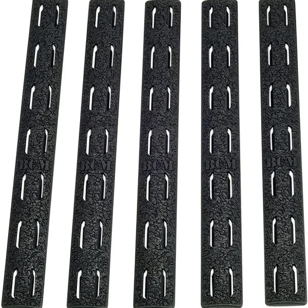 BCM KMRRPBLK5 Rail Panel Kit  AR Platform KeyMod 5.55" Black Polymer 5 Pack