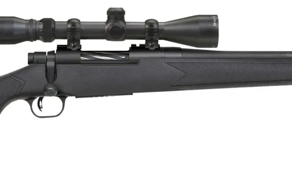 Mossberg 28027 Patriot Super Bantam 6.5 Creedmoor Caliber with 5+1 Capacity, 20" Fluted Barrel, Blued Metal Finish & Black Synthetic Stock Right Hand (Youth) Includes 3-9x40mm Scope