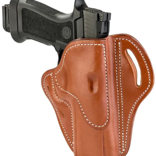 1791 Gunleather BH24CBRR BH2.4  OWB 2.4 CLassic Brown Leather Belt Slide Fits Walther PPQ/Sig P320/Springfield XD-M