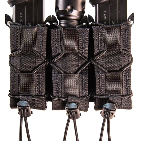 High Speed Gear 13PT13BK TACO Mag Pouch Triple Black Nylon Belt Compatible w/ Pistol