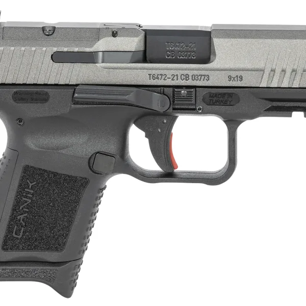 Canik HG6597TN TP9 Elite Subcompact 9mm Luger 3.60" 12+1 Black Tungsten Gray Cerakote Steel Slide Black Interchangeable Backstrap Grip