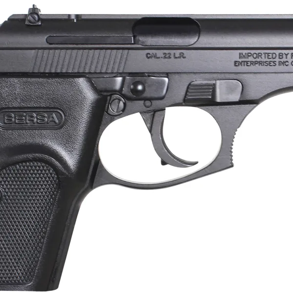 Bersa T22M Thunder  Micro-Compact Frame 22 LR 10+1, 3.50" Black Steel Barrel, Matte Black Serrated Slide, Matte Black Aluminum Frame w/Beavertail