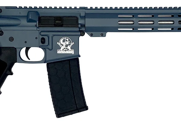 Great Lakes Firearms GL15223SSBLU AR-15  223 Wylde 30+1 16" Stainless Barrel, Blue Titanium Cerakote Receiver, Full Picatinny Rail,  Black Collapsible Stock, Polymer Grip