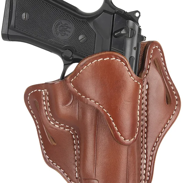 1791 Gunleather ORBH23CBRR BH2.3 Optic Ready OWB Size 2.3 Classic Brown Leather Belt Slide Compatible w/Glock 17/20/21/22/31/34/35/40/41/Sig Sauer P220/P226  Right Hand