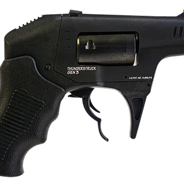 Standard Mfg S333GENIII Thunderstruck Gen III 22 WMR 8rd Shot 2.25" Black Double Barrel Black Hardcoat Anodized Aluminum Frame Black Cylinder Black Finger Grooved Polymer Grips