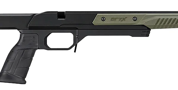 Mdt Sporting Goods Inc 106159ODG Oryx Chassis OD Green/Black Aluminum, Adj. Cheekrest, M-LOK Forend, AR-Style Grip, Barricade Stop, Fits Short Action Howa 1500 & Weatherby Vanguard
