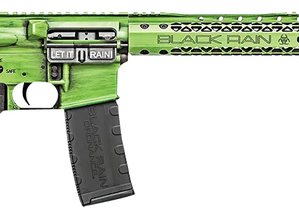 Black Rain Ordnance BROFUSIONZGB Spec15 Fusion 5.56x45mm NATO 30+1 16", Zombie Green Battleworn, 12" M-LOK, MFT EPG16 Grip/Minimalist Stock