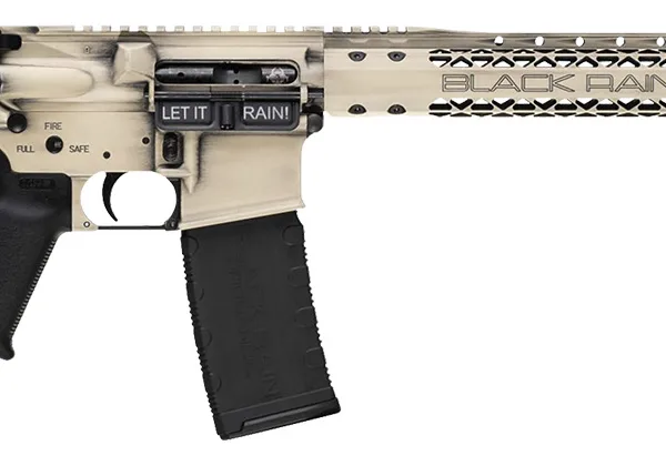 Black Rain Ordnance BROWTPLSB Spec 15+ We The People 5.56x45mm NATO 30+1 16", Light Sand Battleworn with Deep Engraving, 15" Slim M-LOK, Magpul Grip/Carbine Stock, Castle Flash Hider