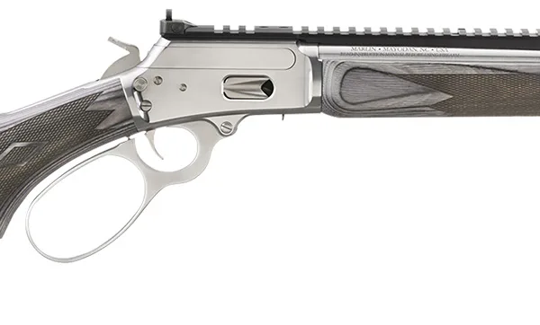 Marlin 70432 1894 SBL 44 Special/44 Rem Mag 8+1/9+1 16.10" Polished Stainless Threaded Barrel, Polished Stainless Picatinny Rail Receiver, Gray Fixed Laminate Stock