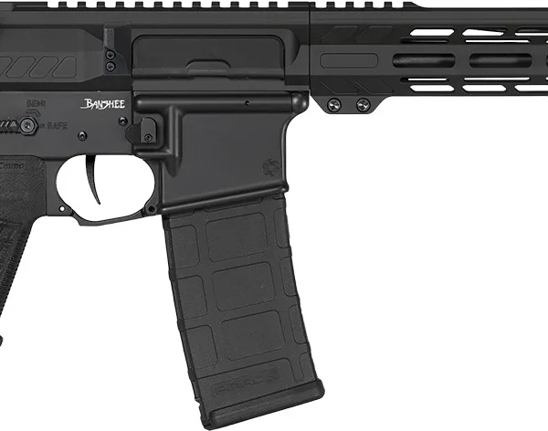 CMMG 55AC20AAB Banshee MK4 5.56x45mm 30+1 12.50" Black Nitride Medium Taper Threaded Barrel, EML 11" M-LOK Handguards, Black Armor Cerakote Aluminum Picatinny Rail Receiver, CMMG Zeroed Grips