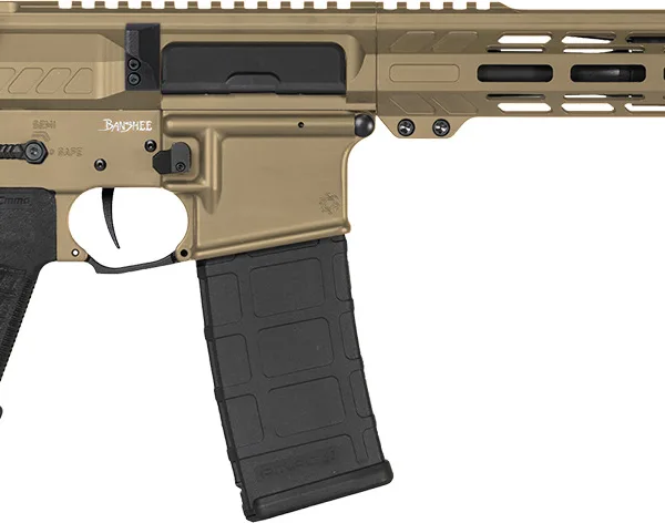 CMMG 30AB20FCT Banshee MK4 300 Blackout 30+1 12.50" Black Nitride Medium Taper Threaded Barrel, EML 7" M-LOK Handguards, Coyote Tan Cerakote Aluminum Picatinny Rail Receiver, CMMG Zeroed Grips