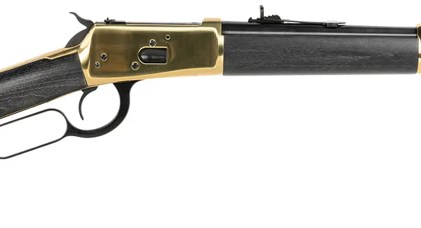 Heritage Mfg H9235718G 92  357 Mag 8+1 18" Black Steel Barrel, Gold PVD Stainless Steel Receiver, Black Fixed Wood Stock