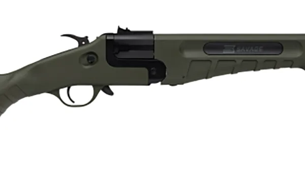 Savage Arms 23001 42 Takedown Full Size 22 WMR/410 Gauge 1rd 20" Black Satin Sporter Barrel, Satin Black Carbon Steel Receiver, OD Green Fixed Synthetic Stock, Ambidextrous