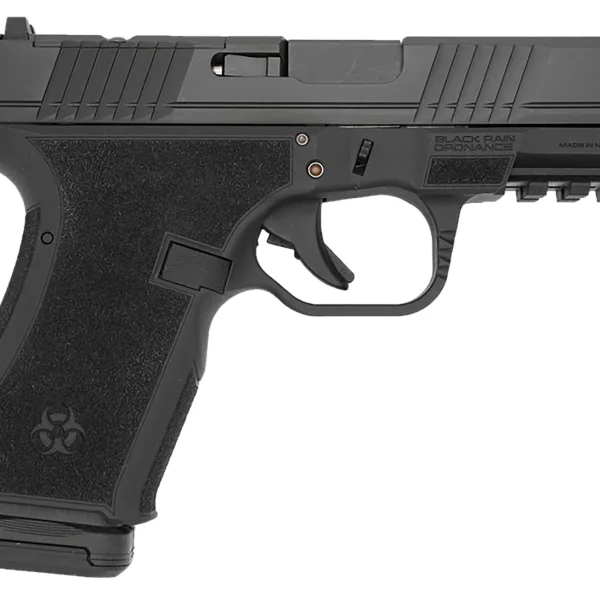 Black Rain Ordnance FL9MMBLK   Compact Frame 9mm 15+1 4" Stainless Steel Slide