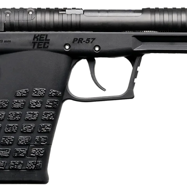 Kel-Tec PR57BLK PR57  Compact Frame 5.7x28mm 20+1 4" Black Steel Barrel, Black Optic Ready/Serrated Slide, Black Textured Grip