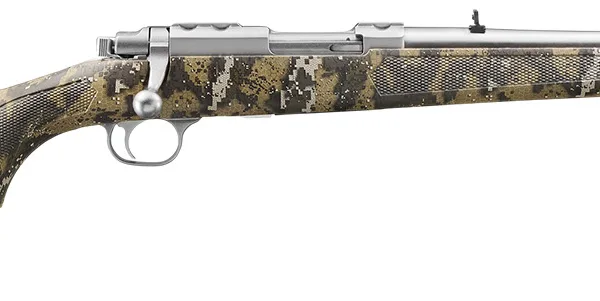 Ruger 7426 77/44  44 Rem Mag 4+1 16.60" Brushed Stainless Steel Threaded Barrel, Brushed Stainless Steel Receiver w/Integral Scope Mount, Desolve Bare Reduced Camo Synthetic Stock