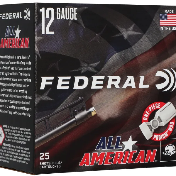 Federal FAA12L75 All-American  12Gauge 2.75" 1 1/8oz 7.5Shot 25 Per Box/10 Case