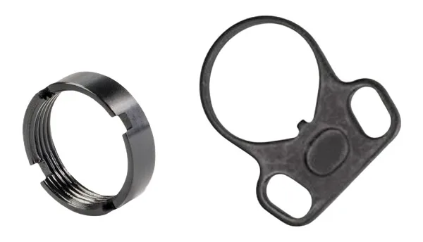 White Label Armory WLA-BUF-7008-01  End Plate Kit Ambidextrous Black Aluminum/Steel AR-15