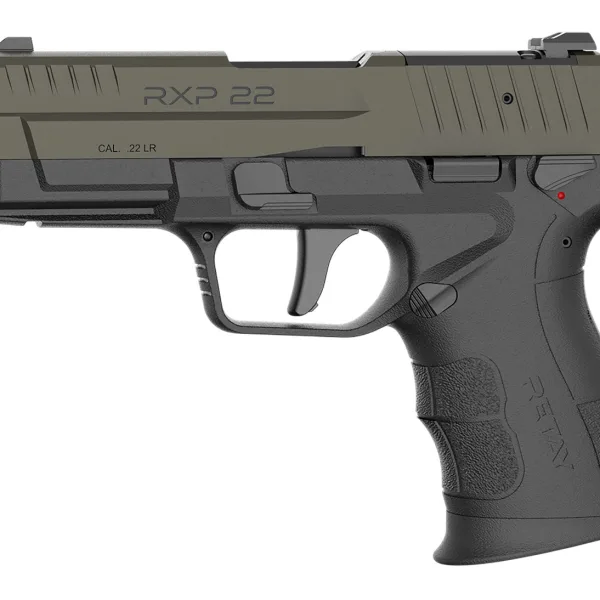 Retay USA RXP22BLKODSL10TH RXP 22 LR 10+1 4" Threaded Barrel, OD Green Cerakote Optic Ready/Serrated Slide, Black Cerakote Polymer Frame w/Accessory Rail, RMR/RMSc Footprint