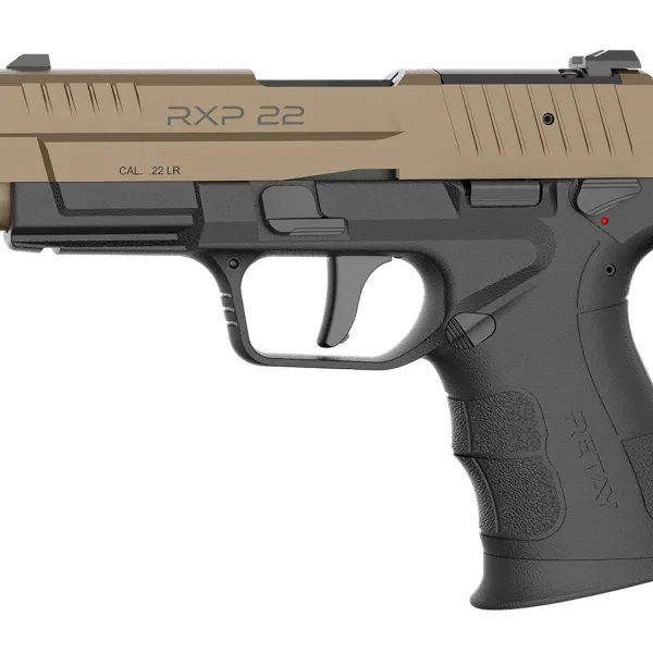 Retay USA RXP22BLKFDES10TH RXP 22 LR 10+1 4" Threaded Barrel, Flat Dark Earth Cerakote Optic Ready/Serrated Slide, Black Cerakote Polymer Frame w/Accessory Rail, RMR/RMSc Footprint