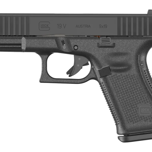 Glock UV1950201 G19 V Compact 9mm Luger 15+1 4.02" Black Barrel & Steel Serrated Slide, Black Polymer Frame w/Accessory Rail, Interchangeable Backstrap