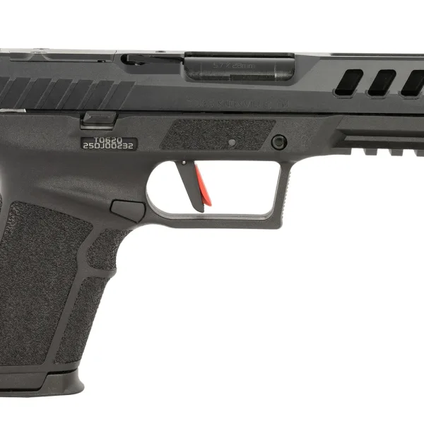 Tisas Arms 15200007 PX-5.7  5.7x28mm 20+1 4.70" Black QPQ Carbon Steel Optic Ready/Serrated Slide, Black Polymer Frame w/Picatinny Rail, Polymer Grip