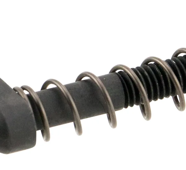 Strike Industries ARSMCRED Magazine Catch  made of Black Steel with Red 6061-T6 Aluminum Release Button for AR-Platform