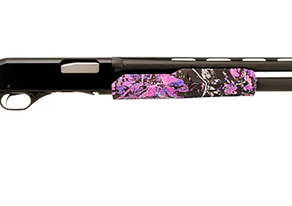 Stevens 22560 320 Field Compact 20 Gauge Pump 3" 5+1 26" Matte Black Vent Rib Barrel, Matte Black Aluminum Drilled & Tapped Receiver, Fixed Muddy Girl Synthetic Stock, Ambidextrous