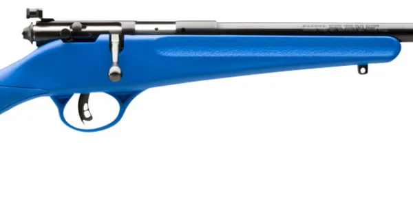 Savage Arms 13785 Rascal  Youth 22 LR 1rd 16.13" Matte Black Sporter Barrel, Matte Black Carbon Steel Receiver, Blue Fixed Synthetic Stock, Right Hand