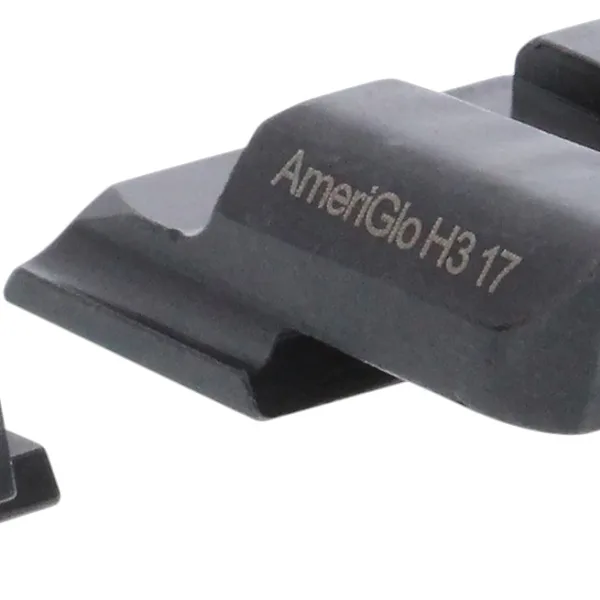 AmeriGlo SW145 Classic Tritium Set for Smith & Wesson M&P Shield  Green Tritium White Outline Front Sight-Green Tritium White Outline Rear Sight