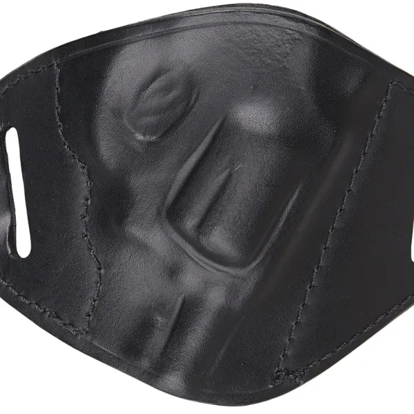 Bulldog MLBRS Molded  OWB Black Leather Belt Slide Fits S&W J Frame Fits 2-4" Barrel Right Hand